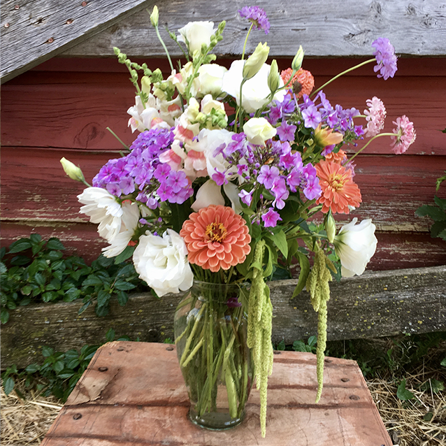 Vase - multicolor flowers