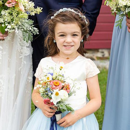 flower girl at wedding