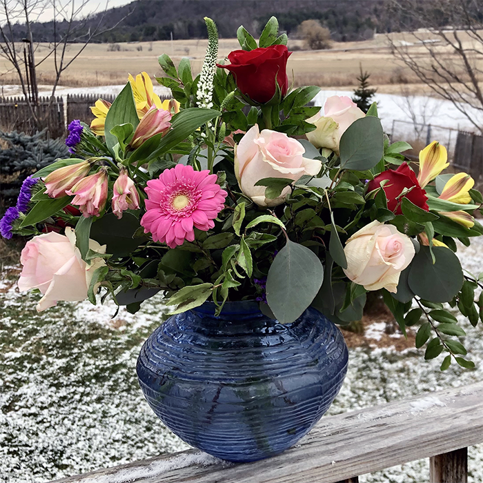 Vase - multicolor flowers